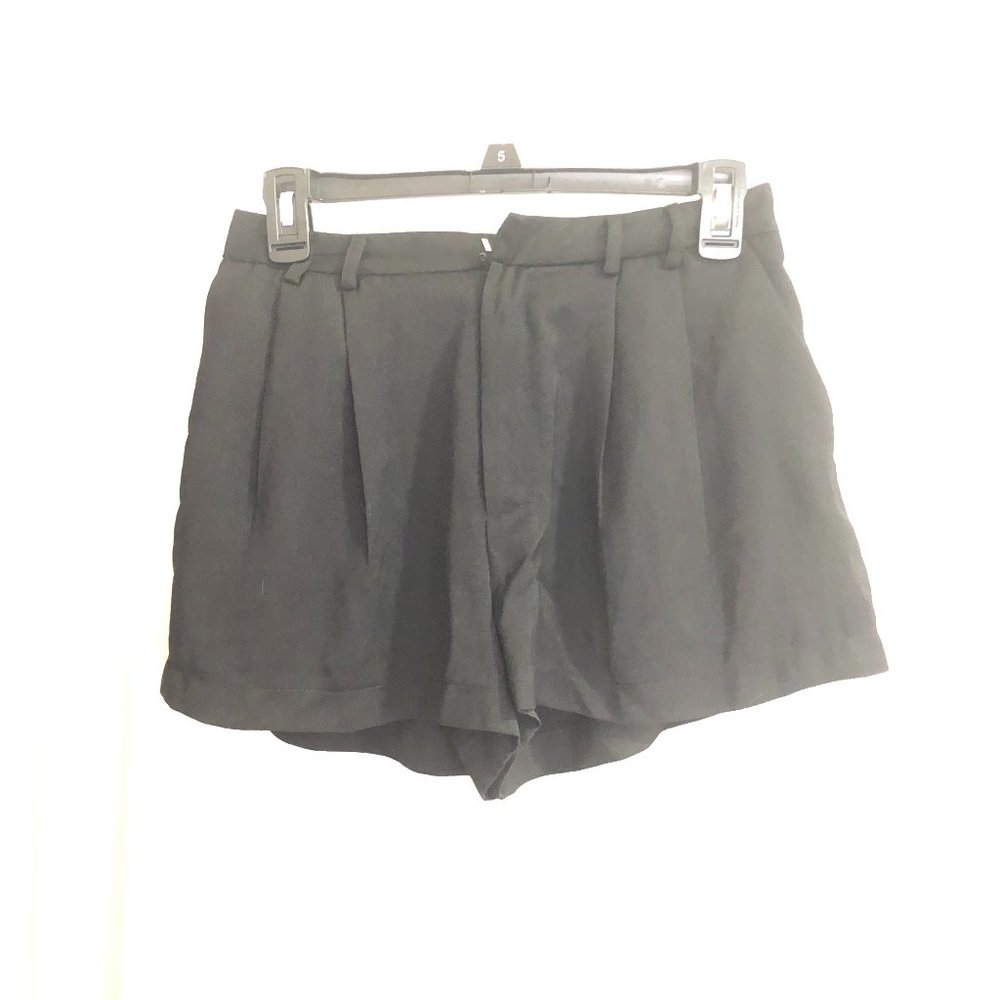 High-waisted black shorts